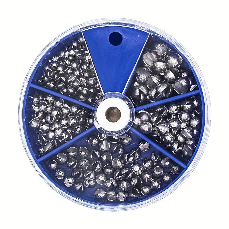 205pcs High-quality Fishing Bite Lead Sinkers, 5 Sizes Round Opening  Fishing Weights, With Storage Box, Fishing Tackle Accessories For Casting  And Dee