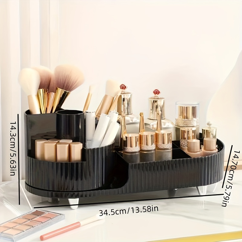 Organizzatore Trucco Girevole Con Porta Pennelli Per Il Trucco,  Organizzatore Profumo, Scaffale Per Cura Della Pelle Dall'aspetto Elegante  E Organizer Per Vanità A Rotazione Per Grandi Capacità Di Stoccaggio Con  Supporto Per