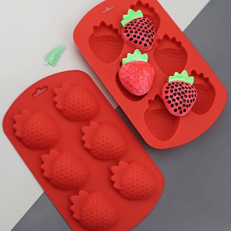 Strawberry Cake Shaped Silicone Mold Diy Resin Scented - Temu