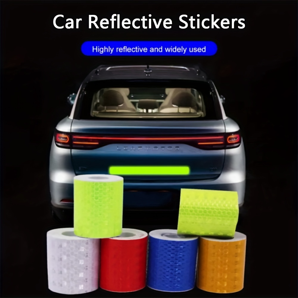 5cmx3m Reflective Tape Strip Cinta Reflectante Adhesiva Auto Car Reflector  Film Crystal Honeycomb Edge Traffic Safety