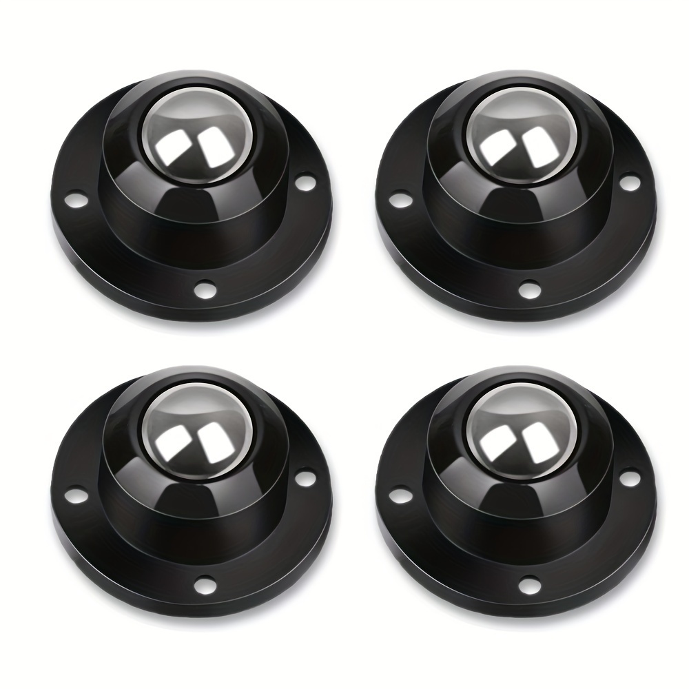 4Pcs Black Rubber Caster Wheels Small Furniture Casters Set Small  Appliances