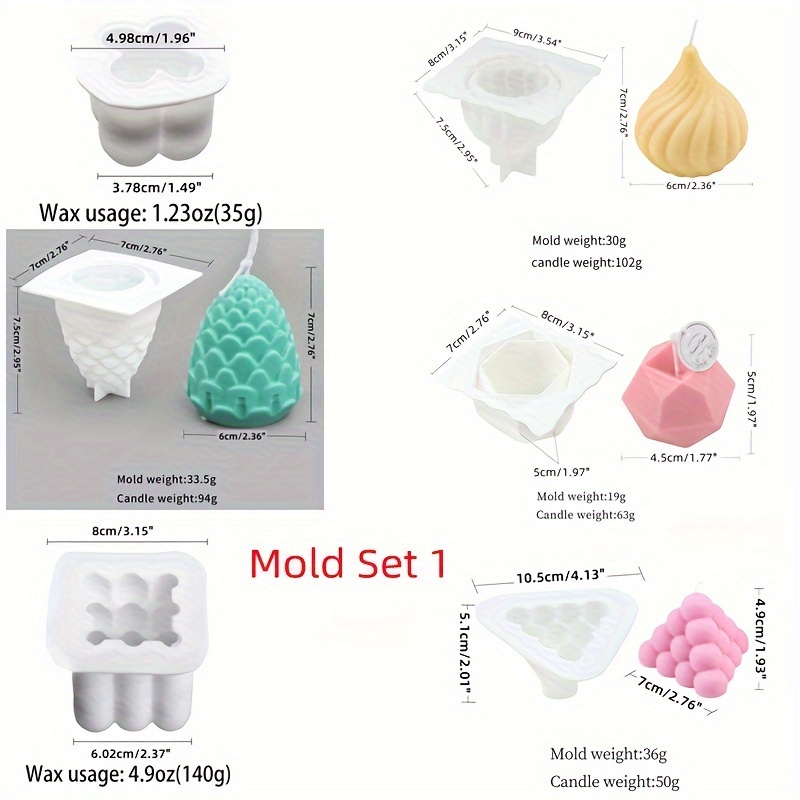 Stampi Candele A Bolle 3d Stampo In Silicone A Forma Cubo A - Temu Italy