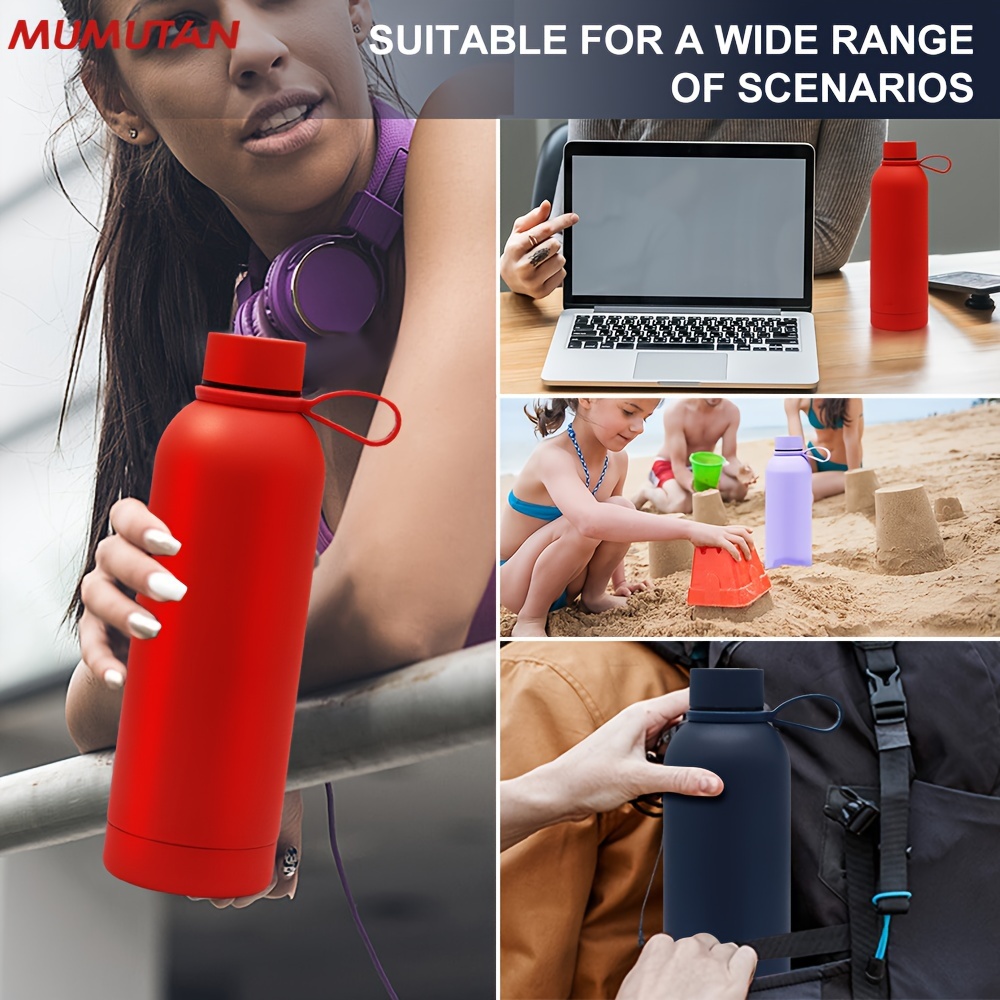 500Ml Insulated Thermos Bottle American Style Rubber Painted Outdoor Sports  Stainless Steel Water Bottle Vacuum Flask