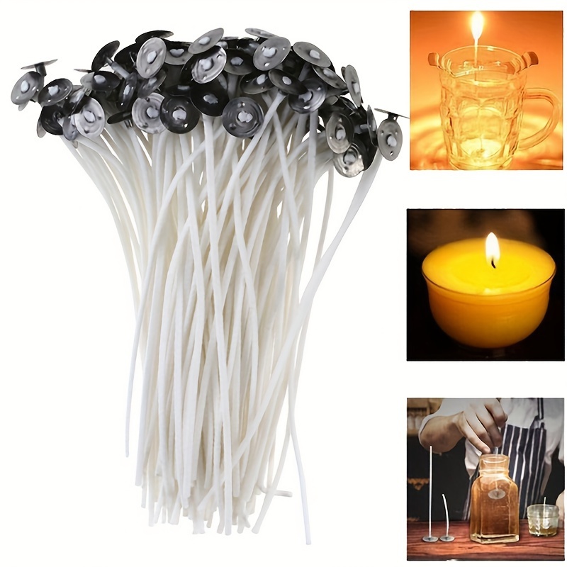300pcs Candle Wicks 6 Inch Cotton Core Candle Making Supplies Pre Tabbed  NEW US