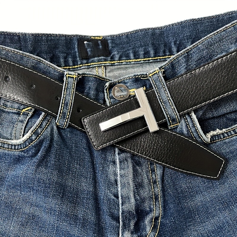Luxury Mens Designer Belt With Alloy V Buckle High Quality Genuine