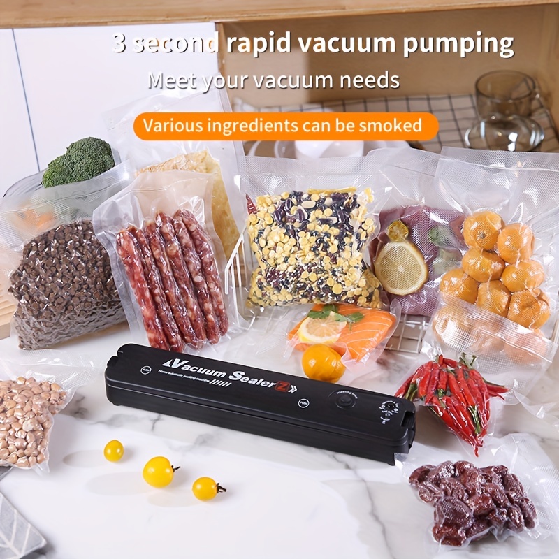 Vacuum Sealer Food Packaging Machine Plastic Sealer Vacuum Bags Food  Preservation Machine Electric Household Vacuum Machine Kitchen Food Storage  - Temu