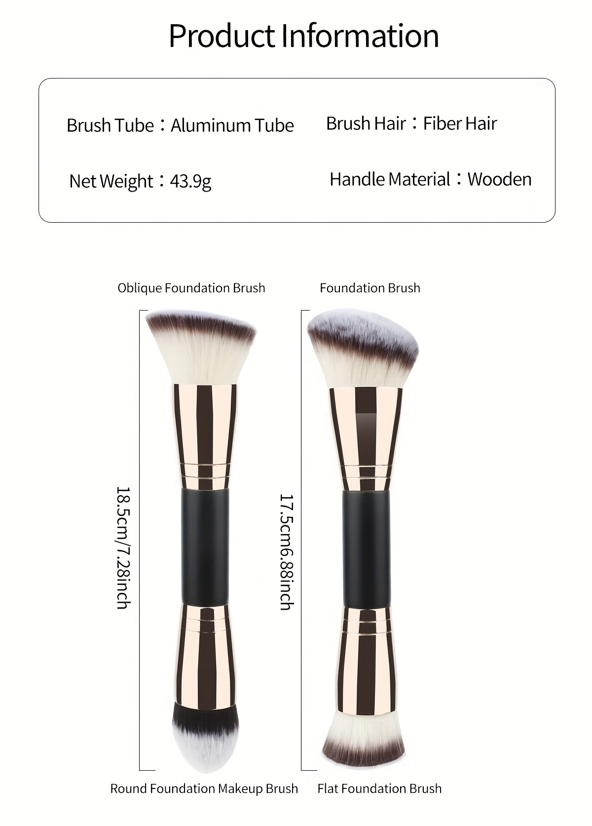 Foundation Makeup Brush Double Ended Makeup Brushes Blending Temu