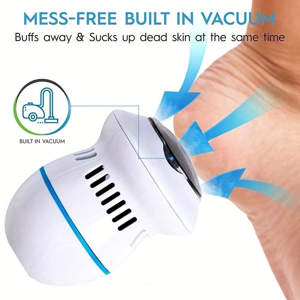 Pedi VAC Callus Remover for Feet with Built-in Vacuum Remove Dead Skin from Feet