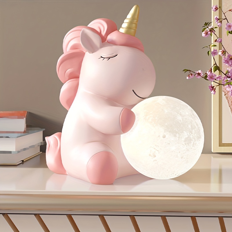 Children's Luminous Toy Decoration LED Cartoon Night light Unicorn moon  light children baby room display lamps