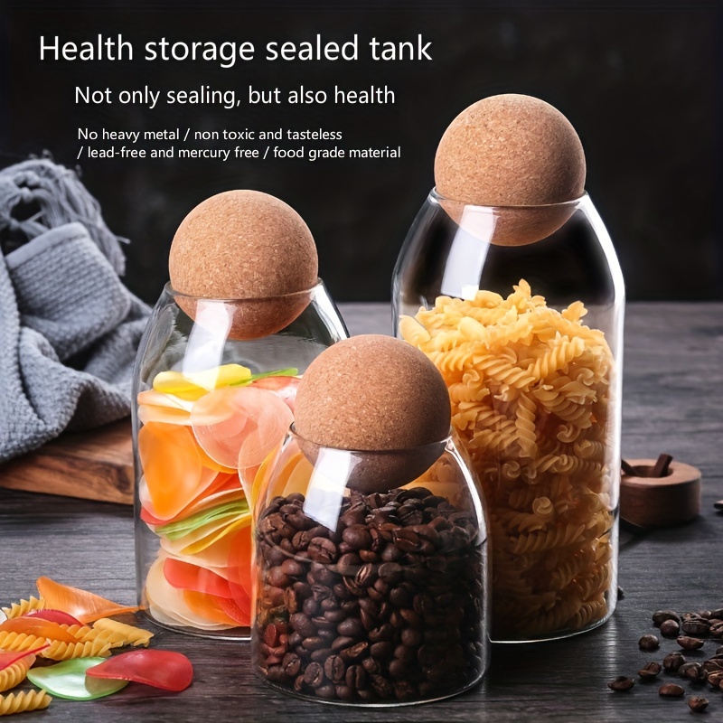 Ball cork lead-free glass jar with lid bottle storage tank sealed