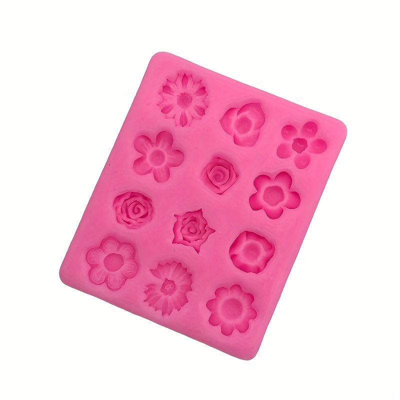 Mini Flower Silicone Cake Fondant Resin Molds Daisy Flower Roses Flower  Molds BAS