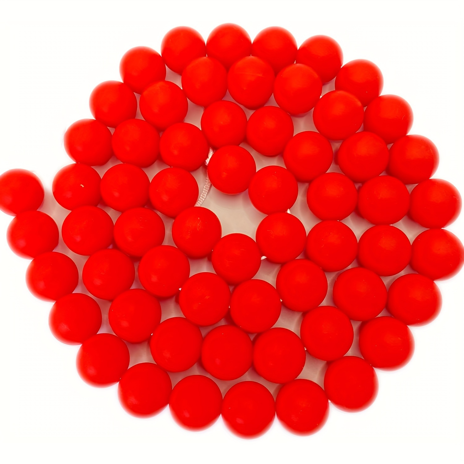 60 PCS Round Silicone Focal Beads Bulk Rubber Beads Silicone Beads Necklace