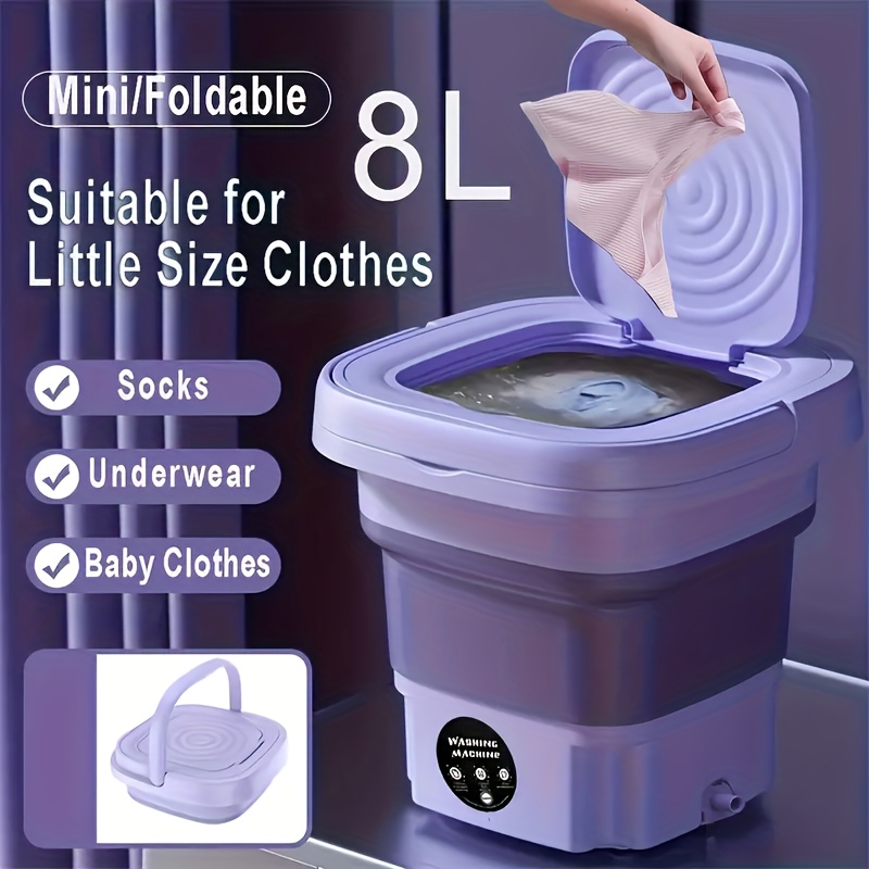Machine à laver pliable mini, machine à laver portable entièrement  automatique, machine à laver les sous-vêtements, les culottes, les  chaussettes, mac