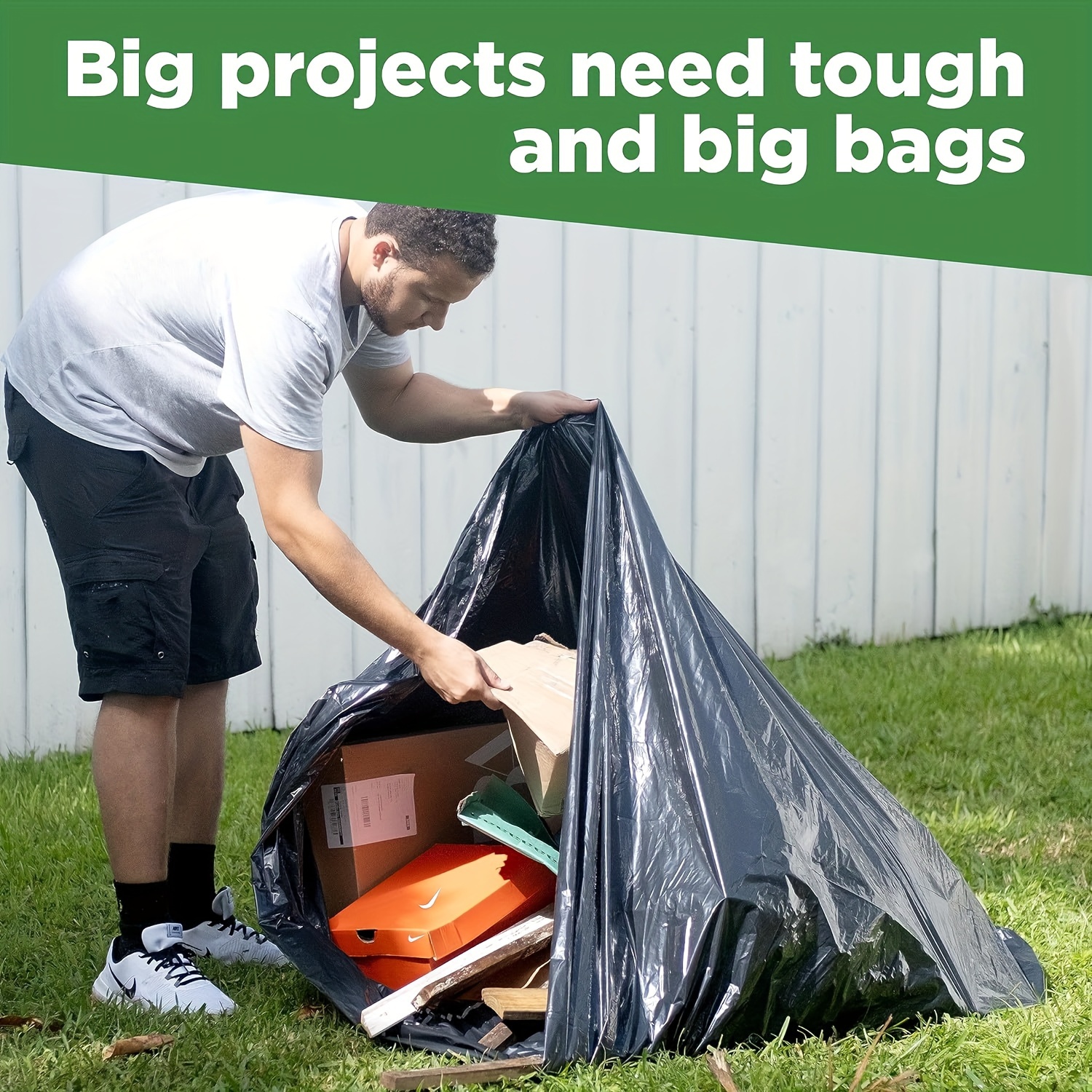 Disposable Heavy Duty Garbage Bag, Large Garbage Bags, Thickened