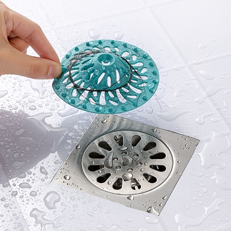 Hair Catcher Durable Silicone Hair Stopper Shower Drain Covers Easy to Install 5