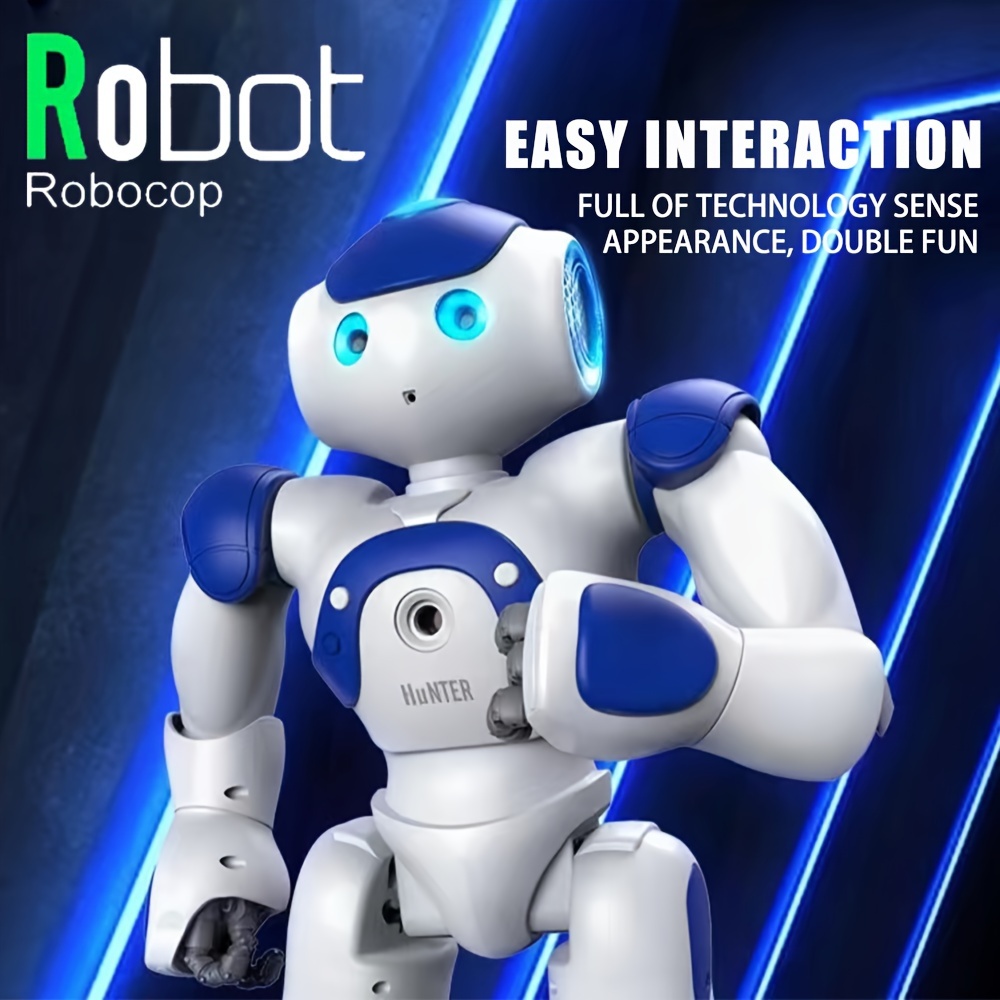 Robot Inteligente Programable Con Control Color Blanco