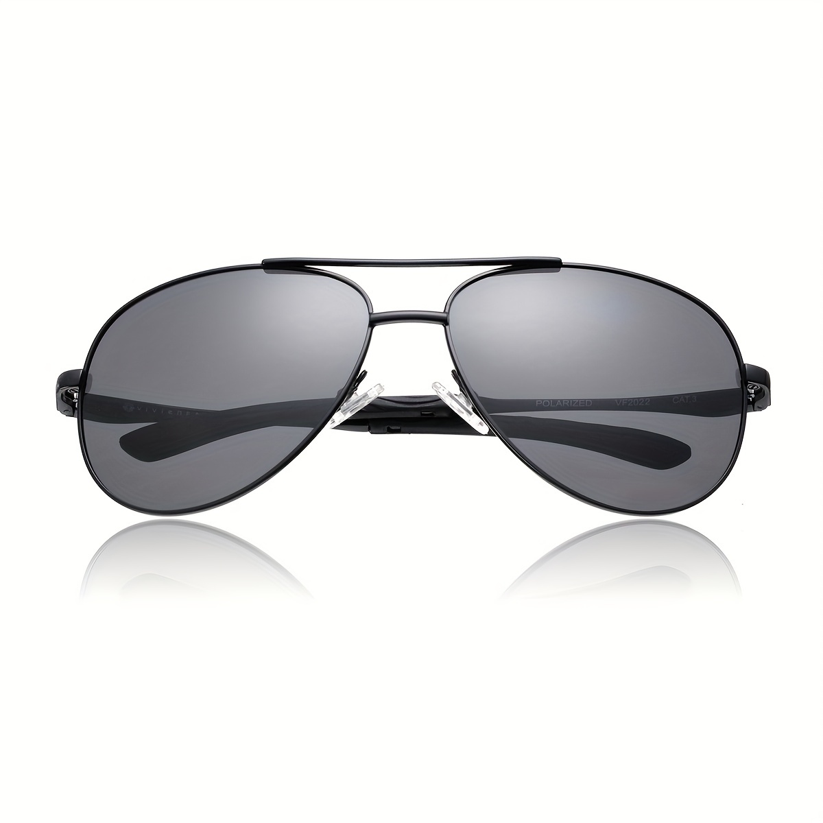 Classic Sports Mens Sunglasses Spring Hinged Metal Frame Uv Eye Protection  Black Frame Black Lens Vf2202 - Jewelry & Accessories - Temu United Arab  Emirates