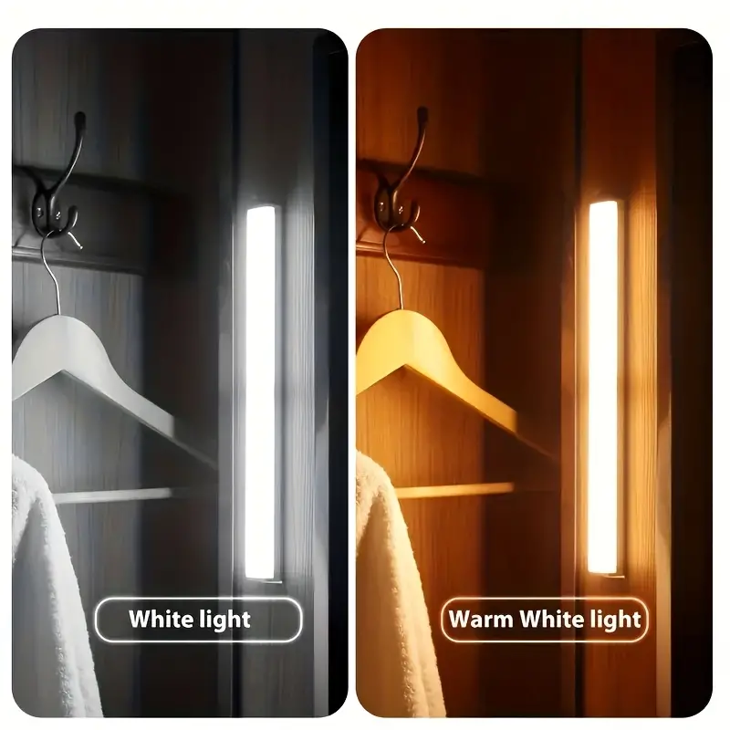 LED Sans Fil Sous Le Capteur De Mouvement De Lumière Du Cabinet Pour  Garde-robe Chaud 400mAh