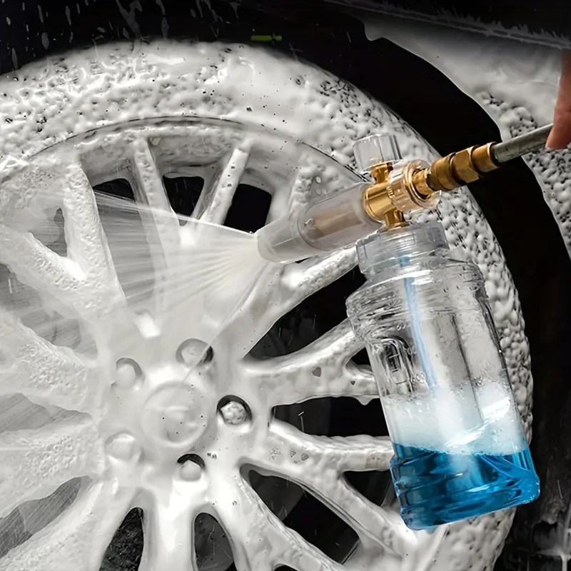 Transparent Snow Foam Cannon Pressure Washer, Aluminum Lance With Bottle,  Car Wash Foam Lance With 1/4 Quick Plug - Temu