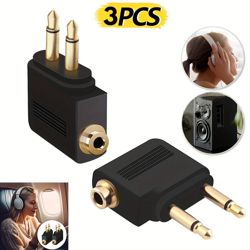 3pcs Jack 3.5mm to 2.5mm Audio Adapter 2.5mm Male to 3.5mm Female