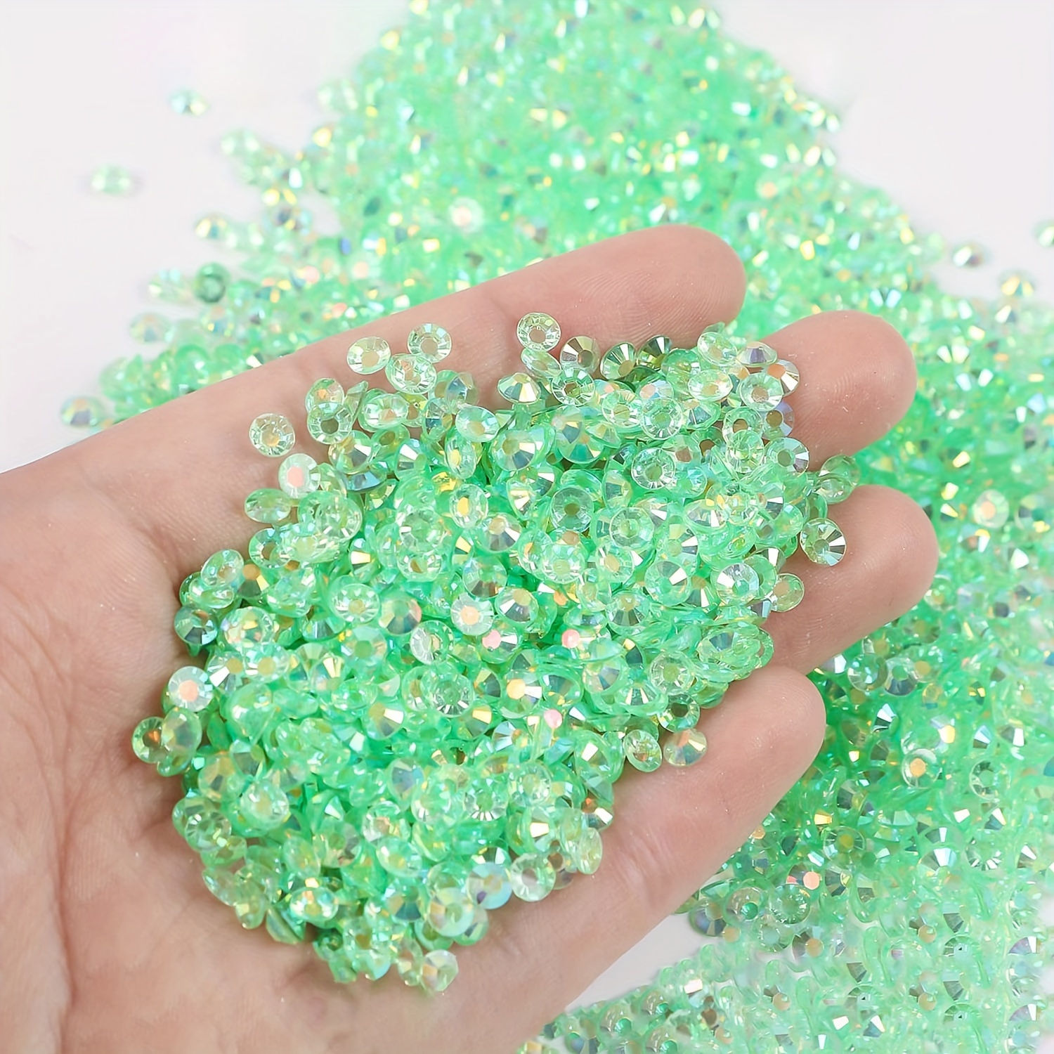 Resin Flatback Rhinestones Transparent Crystal Ab Non hotfix - Temu