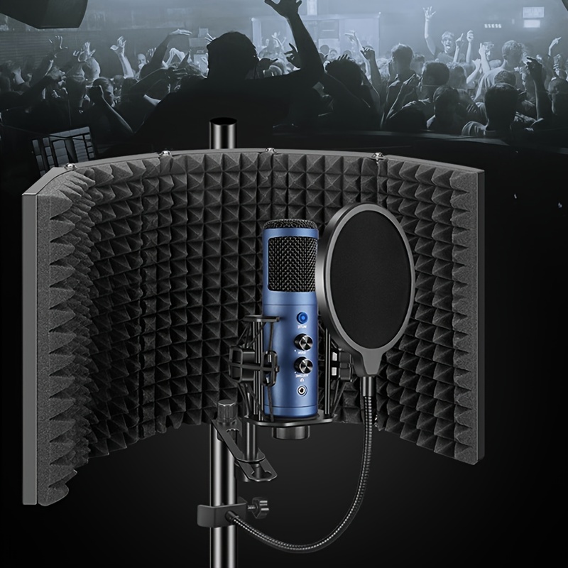 BOMGE Studio Audio Microphone Écran En Mousse Filtre, Insonorisation De La  Pièce Bruit, Enregistrement Écran De