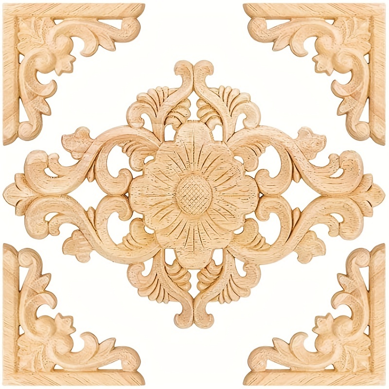 Adorno de pared madera tallada círculos -Paneles Decorativos