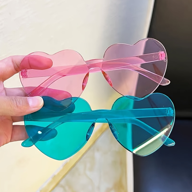 Fashionable Love Shaped Sunglasses Anti uv Sunglasses - Temu