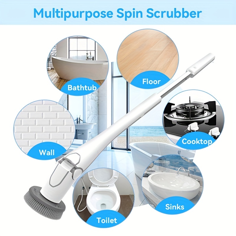 43.3 in. Multi-Purpose Surface Power Scrubber Cleaner Scrub Brush