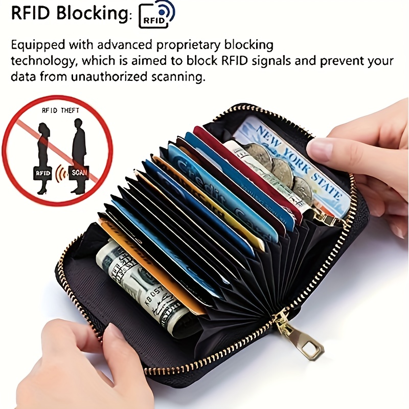 Porte-cartes RFID - Protection en cuir PU - Accessoire Homme et