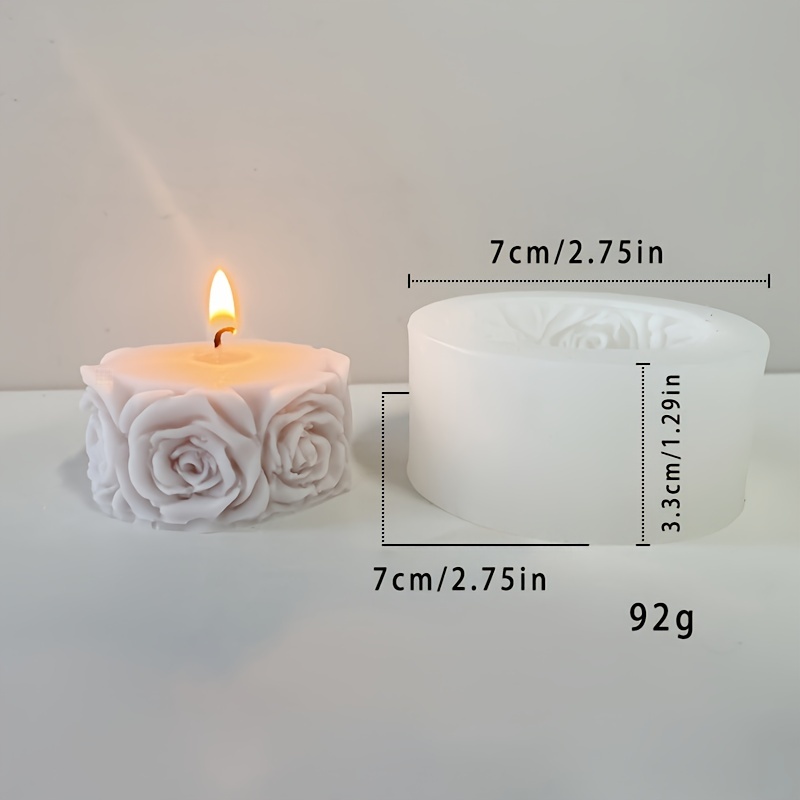 1pc Silicone Candle Mold, Rose Shaped Scented Candle Mold, Drop Glue Soap  Scented Candles Gypsum Mold, Home Decorations, DIY Supplies