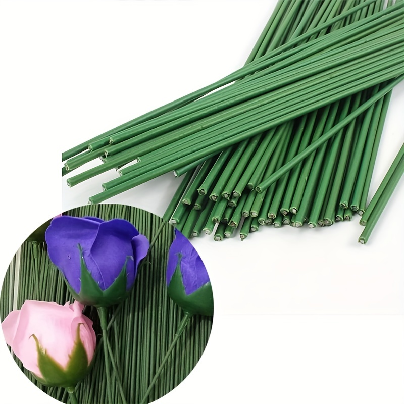 Floral Flower Stem Wire 22 Gauge Flower Paper Wrapped Wire - Temu