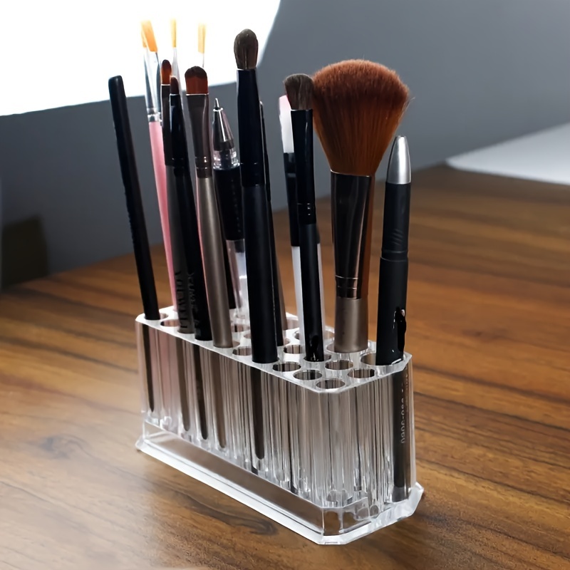 1pc 105 Holes Paintbrush Holder Wooden Paint Brush Stand Art - Temu