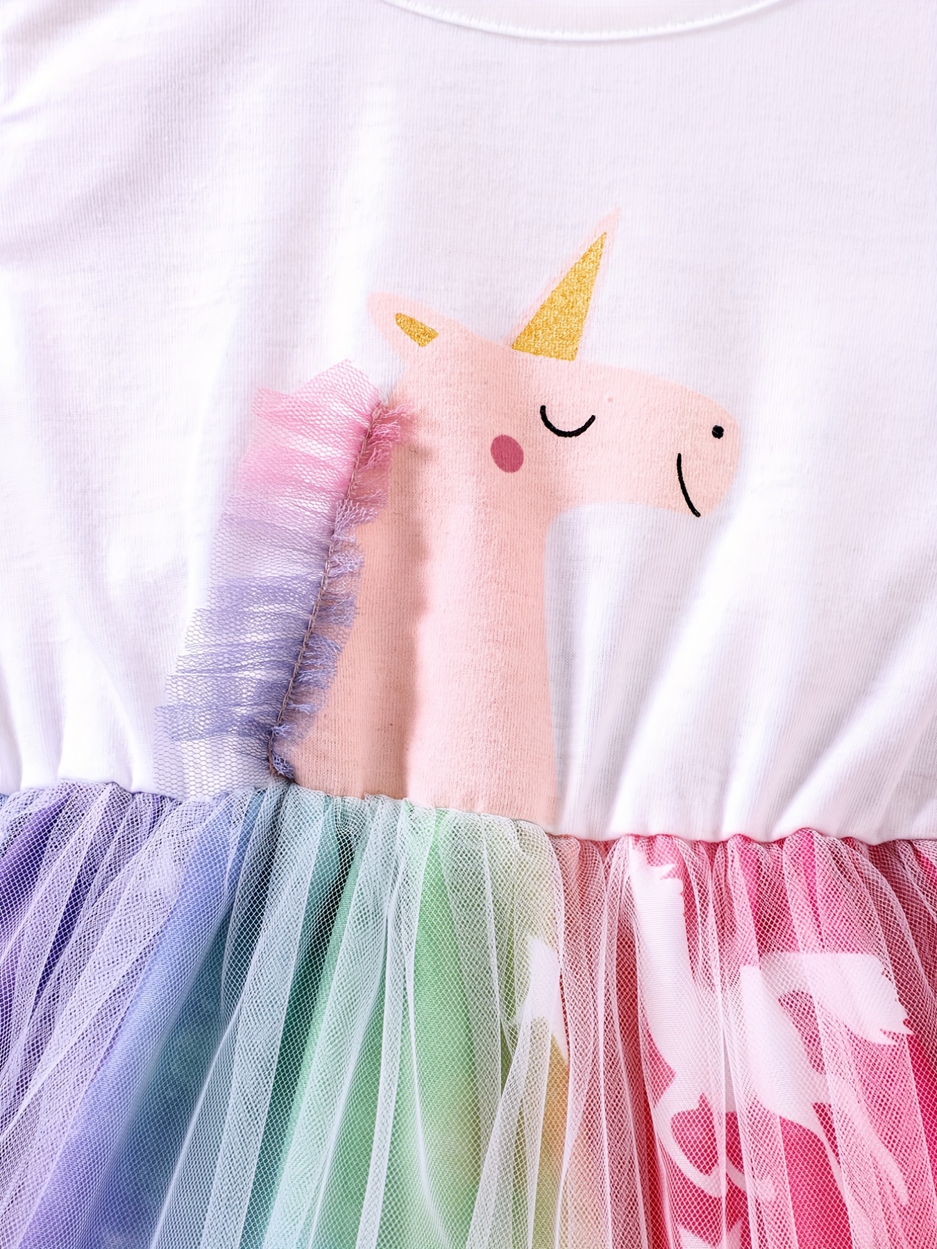 Toddler Girls Cartoon Unicorn Sleeveless Round Neck - Temu