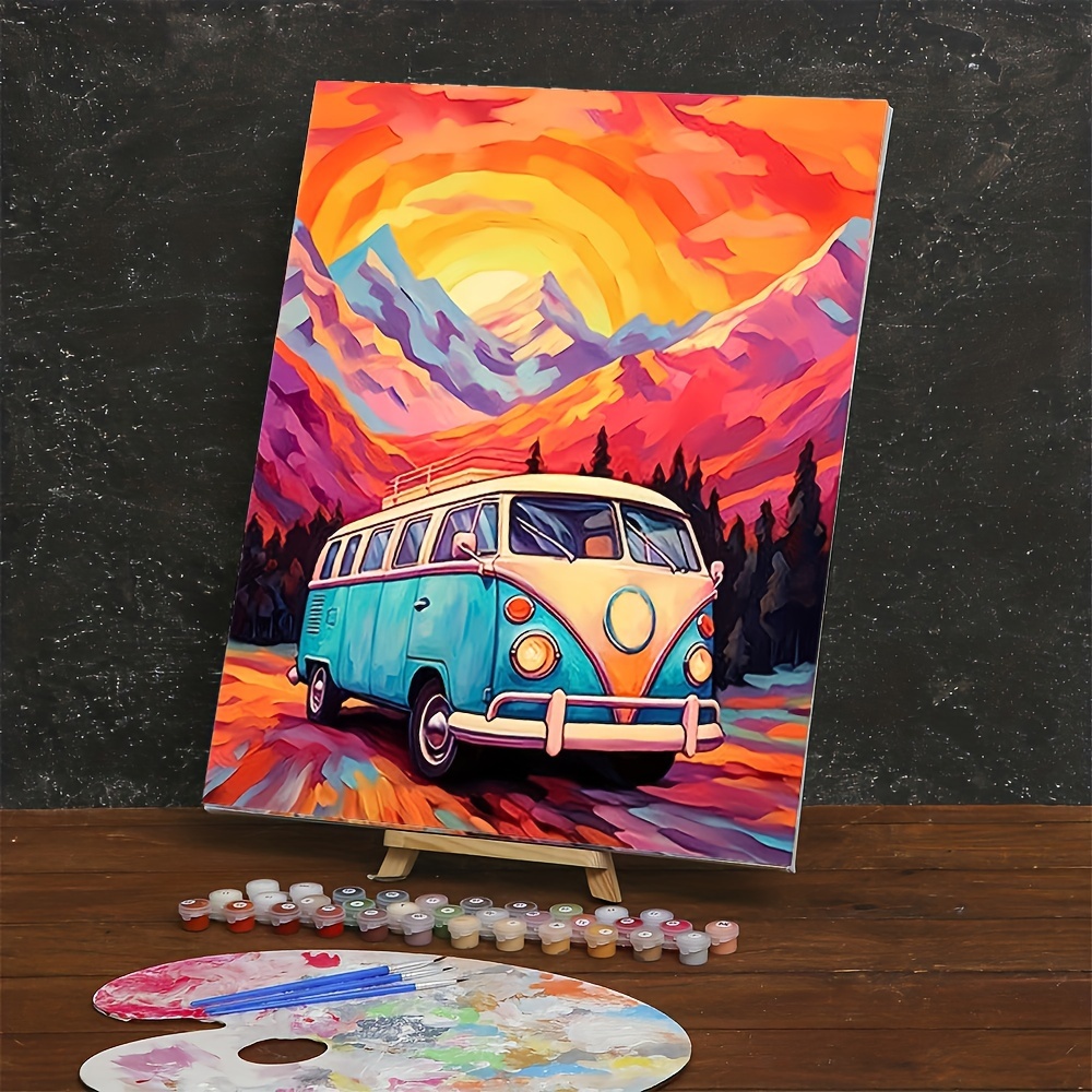 Paint By Numbers For Adults Bus Diy Digital Oil Painting Acrylic Paint  Leisurely Painting Kits Canvas Wall Art Bus Bedroom Wall Decor - Temu  Australia