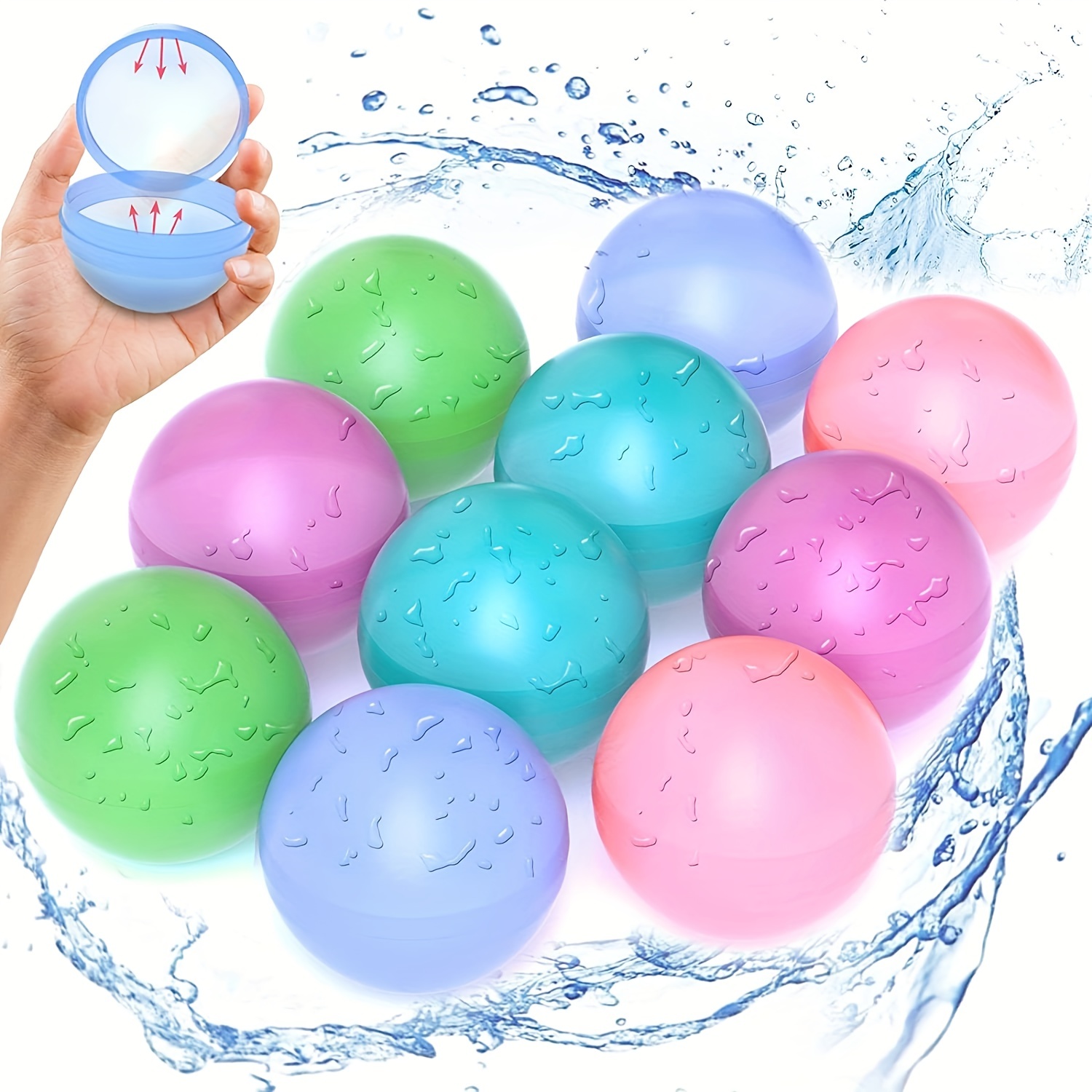 24pcs, Ballons D'eau (5cm/2''), Boules D'eau, Fournitures De Fête