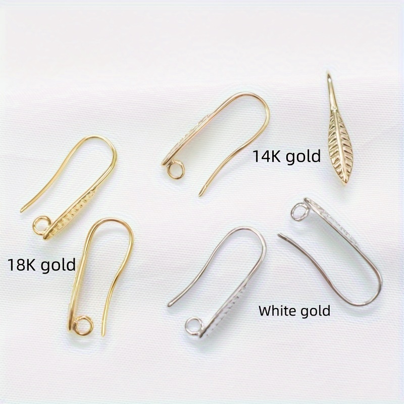 18k Gold Plated Earring Hooks Fish Hook Earrings Ear Wires - Temu