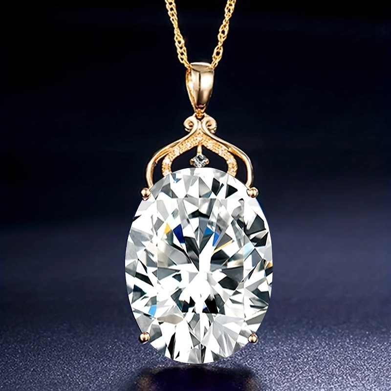 Crown Pendant Necklace with Crystal Design for Party or Gift