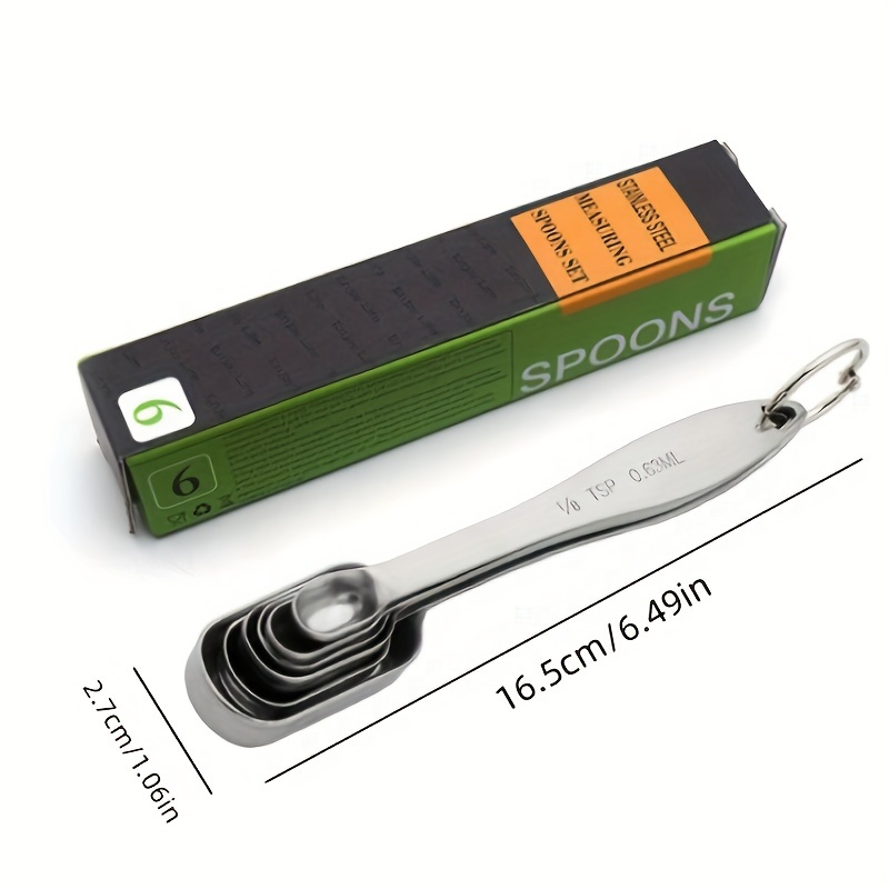 Rectangular Stainless Steel Measuring Spoon Set