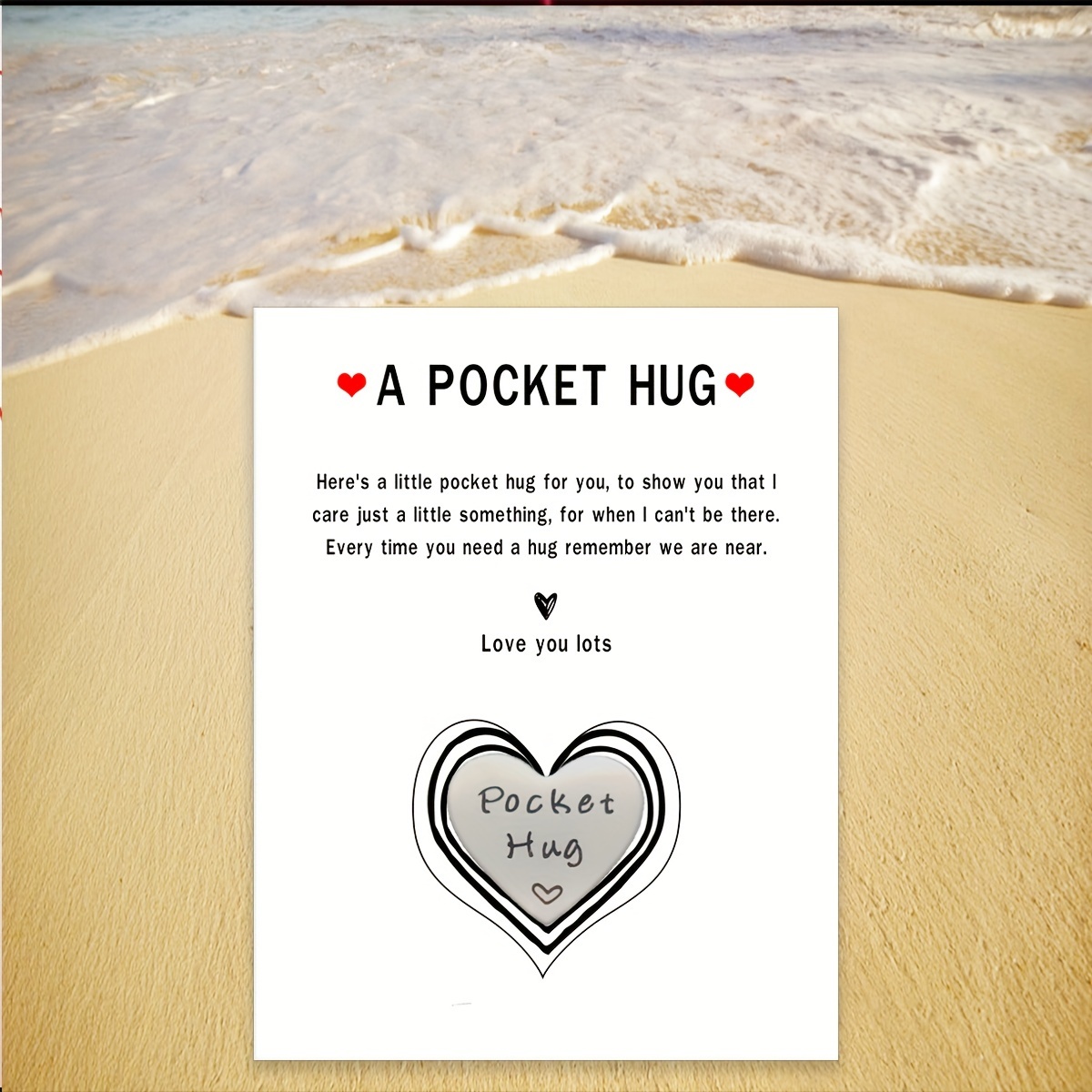 1pc, Pocket Hugs Stainless Steel Heart Hugs Memorial Gift, The Perfect Gift  For Family, Friends And Loved Ones On Their Special Day, Birthday Gift Ble