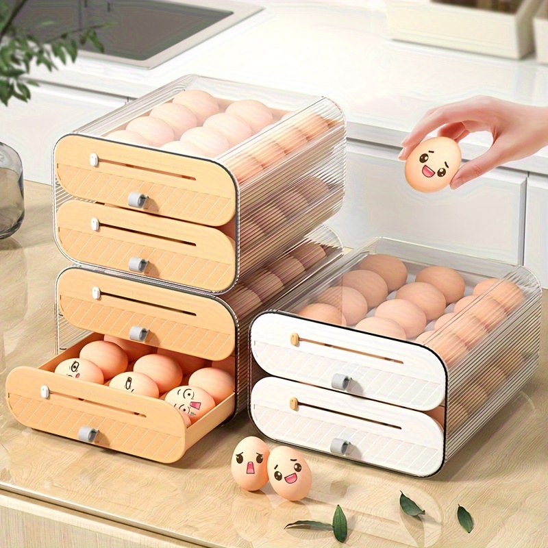 1 caja de almacenamiento portátil para huevos, 2 hueveras