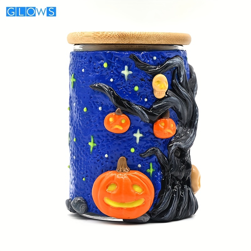 Glow in the Dark Halloween Candy Mason Jars