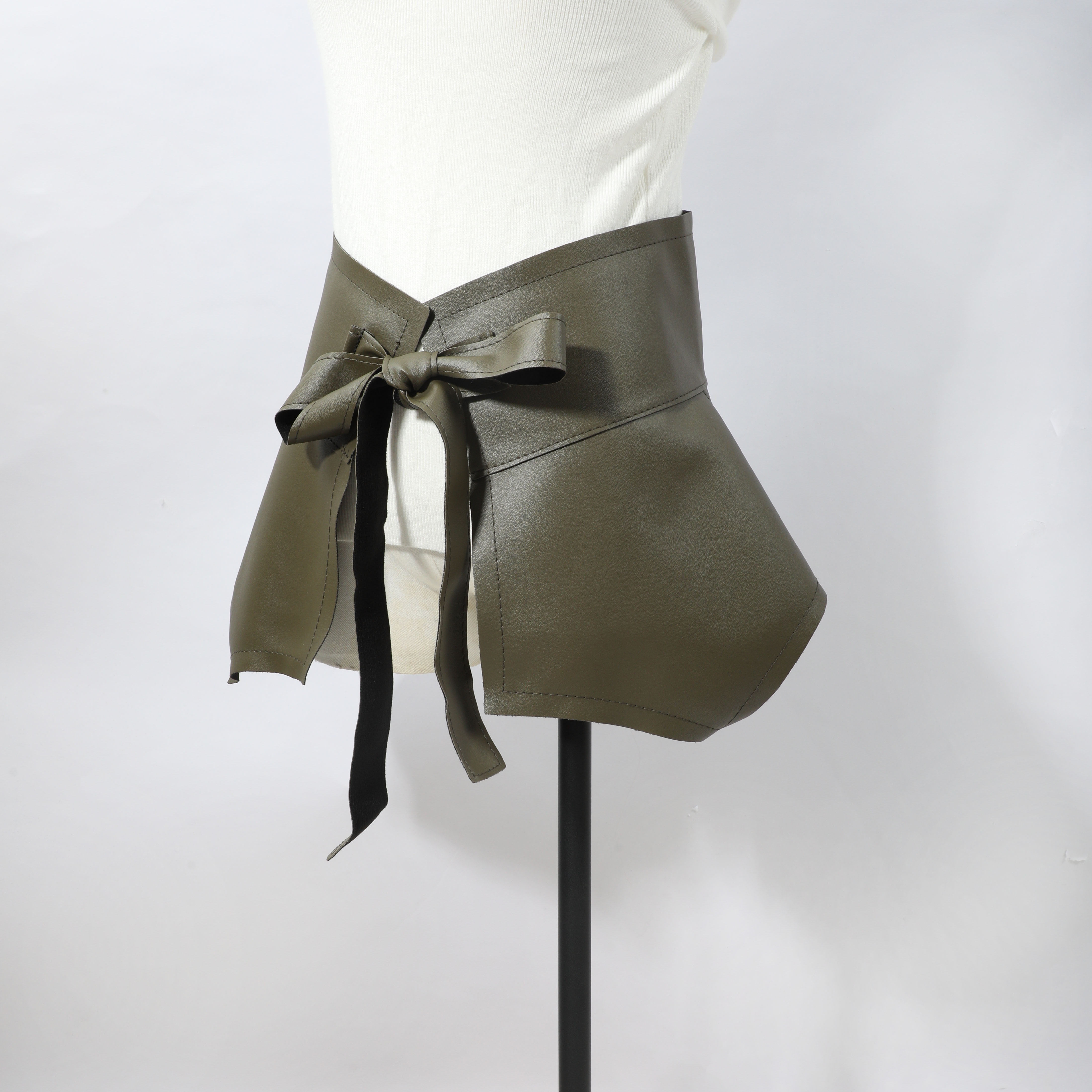 Lace Cinch Belt Vintage Pu Leather Bowknot Corset Skirt - Temu Canada