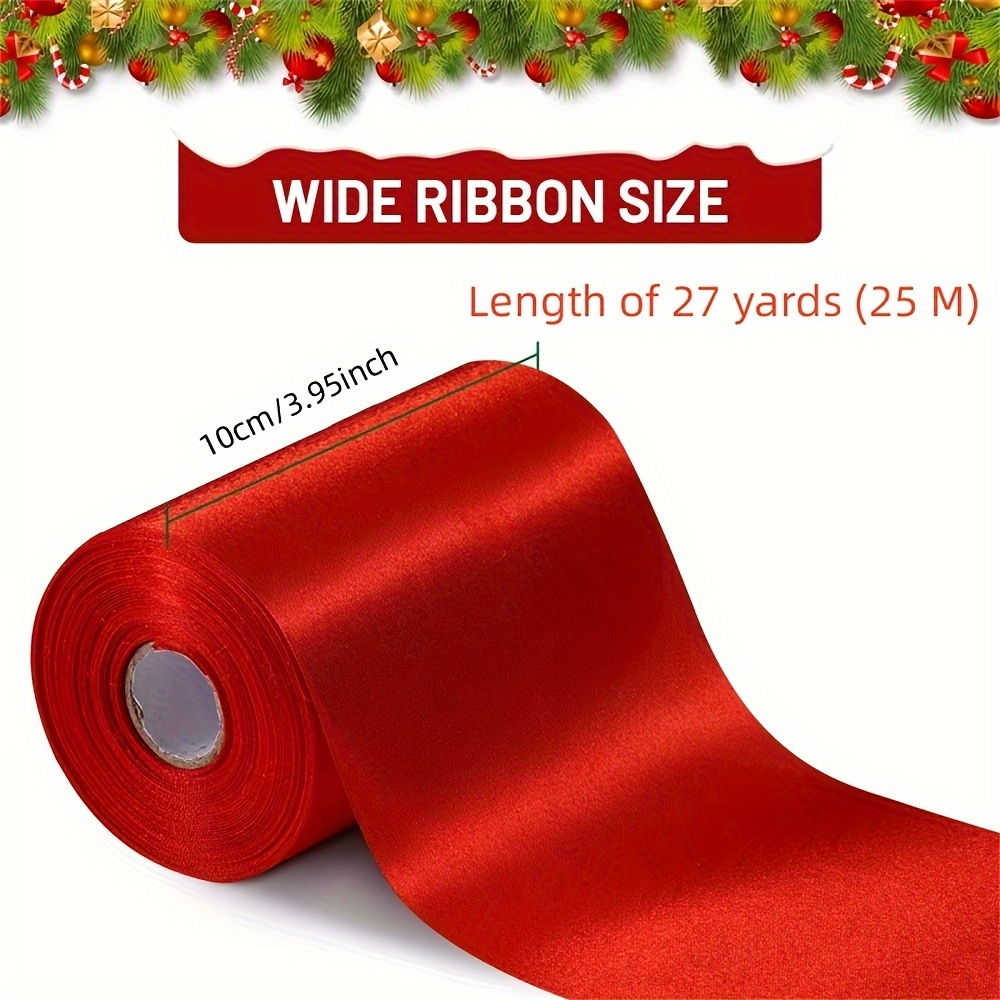 Dark Red Double Faced Satin Ribbon x 25 or 50 Metre Rolls!