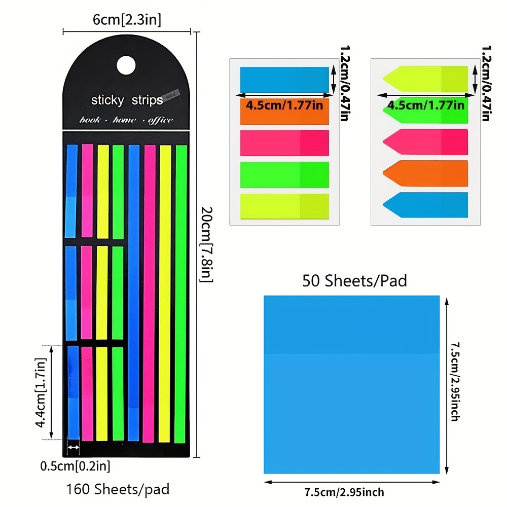 Transparent Sticky Note Pads Clear Translucent Waterproof Self-Adhesive  Book Annotation Supplies for Home, Office, School 500Pcs 