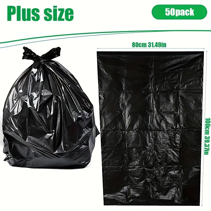Extra Large Garbage Bags, Black Heavy Duty Garbage Bags Bulk