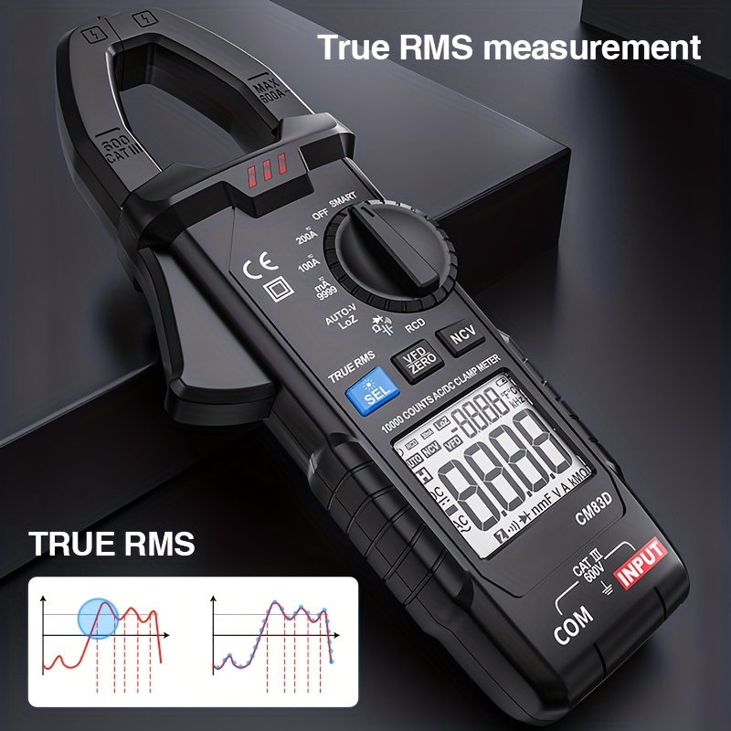 MESTEK Inrush Digital Clamp Meter Multimeter 1000A TRMS 6000 Counts AC/DC  Current Amp Meter Voltage Tester with VFD, LOZ Mode, Measures Current