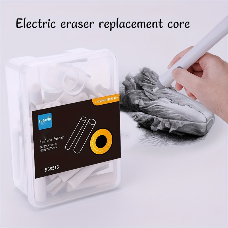 SagaSave Electric Eraser with 10 Eraser Core for Artist Drawing Painting  Drafting Sketching Pencil Eraser (not with battery)