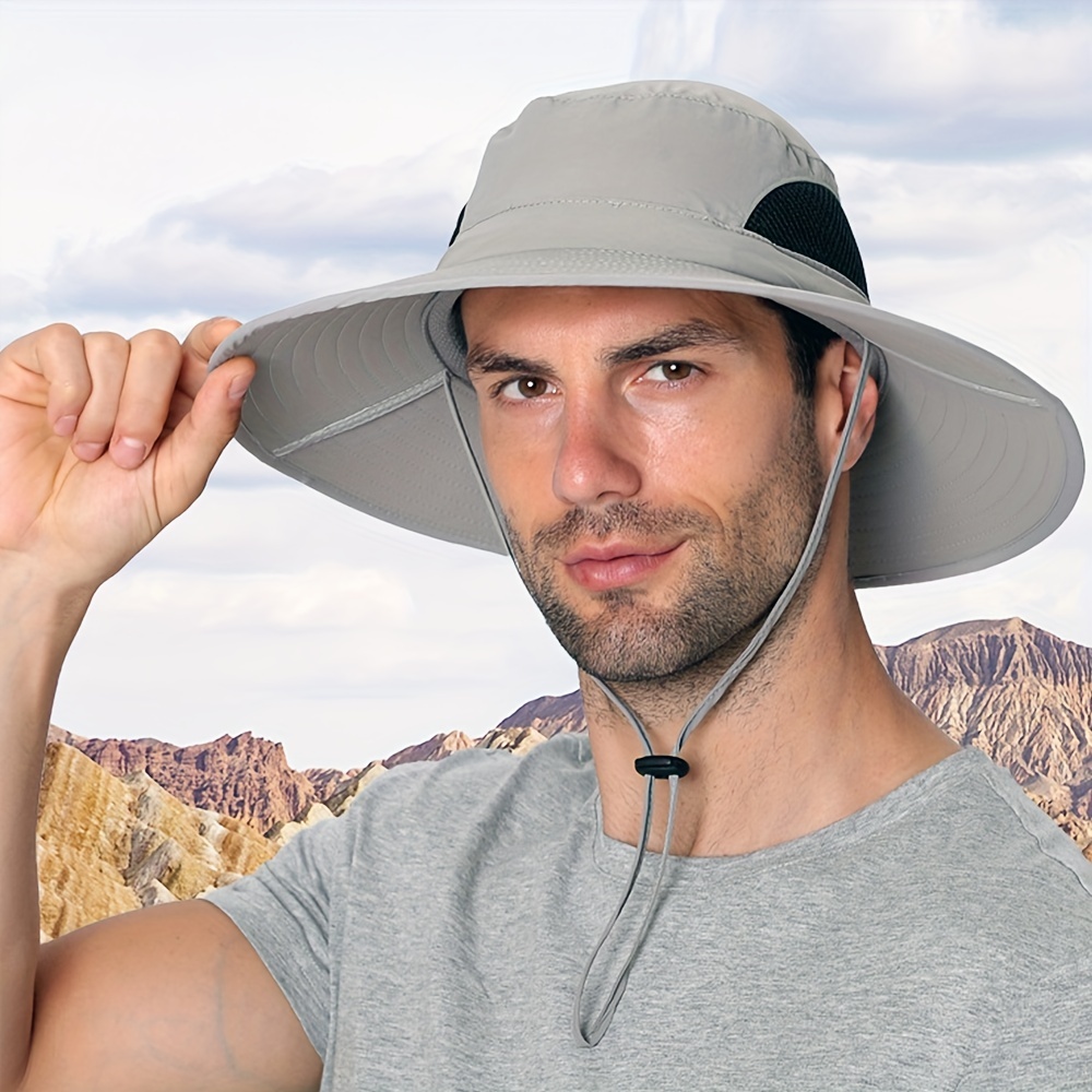 Sun Hat For Men Women Waterproof Wide Brim Bucket Hat Foldable