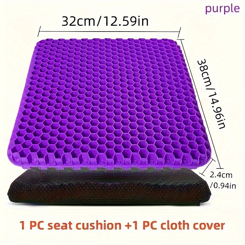 Purple Long Sitting Gel Cushion (super Large And Thick), Soft And